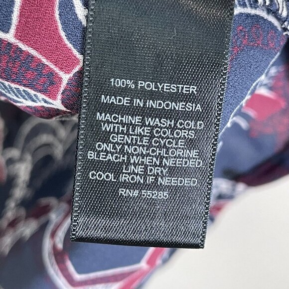 NEW $49 Express Womens Medium Printed Popover Blouse 3/4 Sleeve Shirt Top - Picture 6 of 9